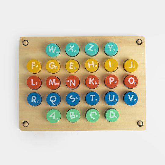 Educational Wooden Alphabet Memory Matching Game for Kids
