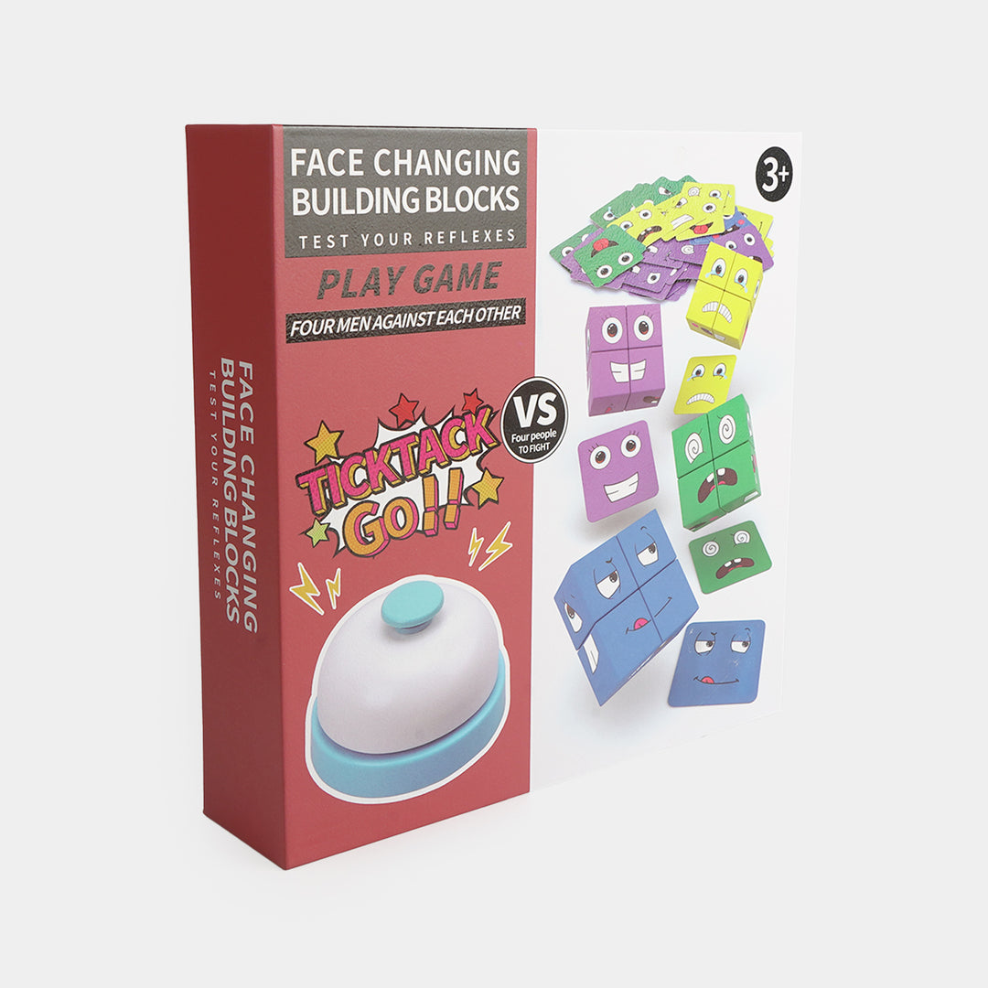Face Changing Wooden Building Blocks Game for Kids