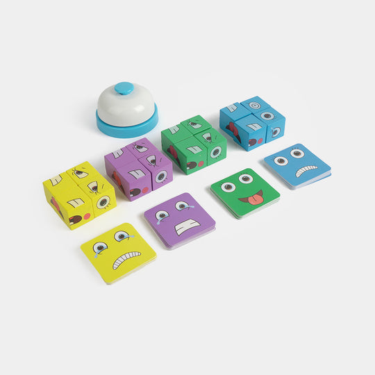 Face Changing Wooden Building Blocks Game for Kids