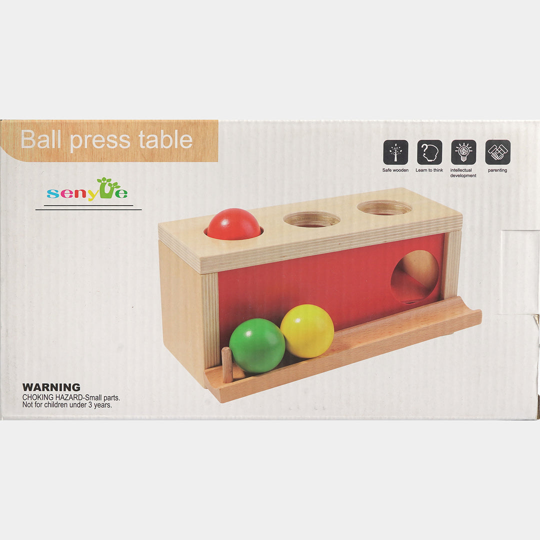 Educational Wooden Ball Press Table & Tracking Toy