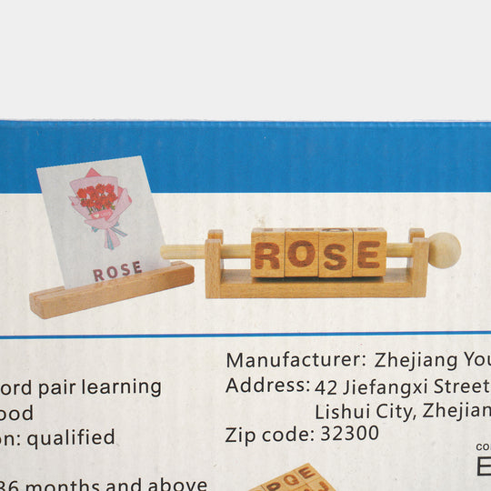 Wooden Word Pair Learning Alphabet Game