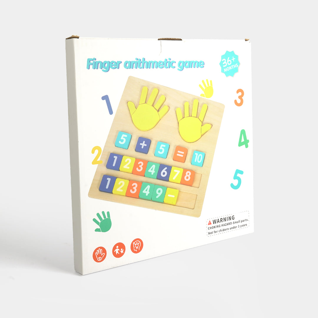 Wooden Hand & Finger Counting Math Learning Board for Kids