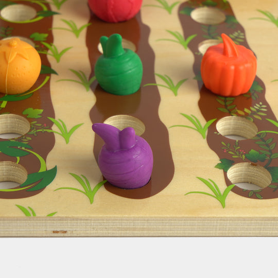 Color Matching Fruits & Veggie Farm Set – Educational Wooden Toy