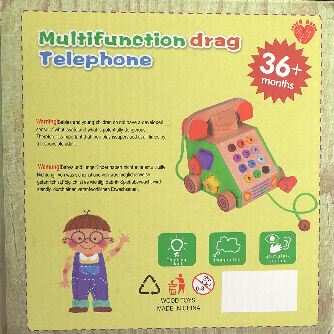 Educational Multifunction Telephone Pull-Along Toy