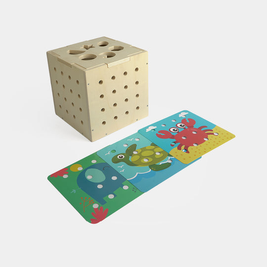 Children's Wooden Screw & Shape Sorter Toy