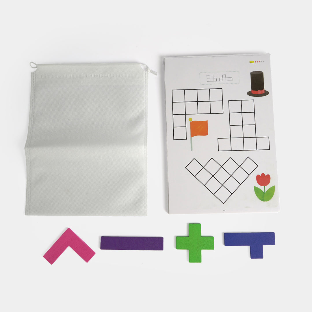 Intellectual Tetris Wooden Puzzle Game