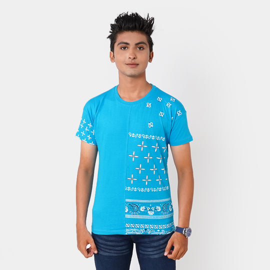 Teens Boys Cotton Tees H/S Mandana - Blue