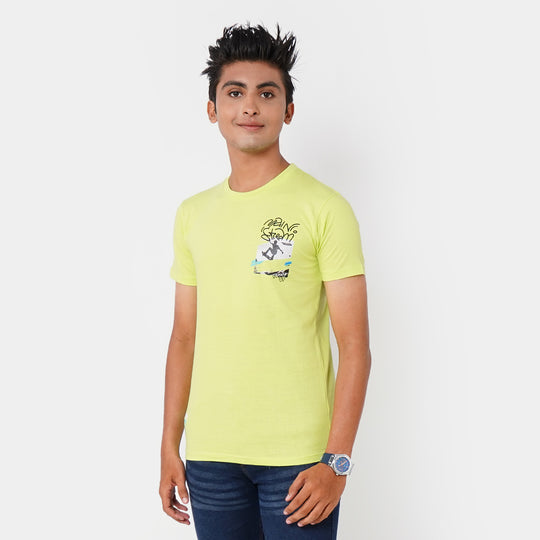 Teens Boys T-Shirt World Wide - Barley Blue