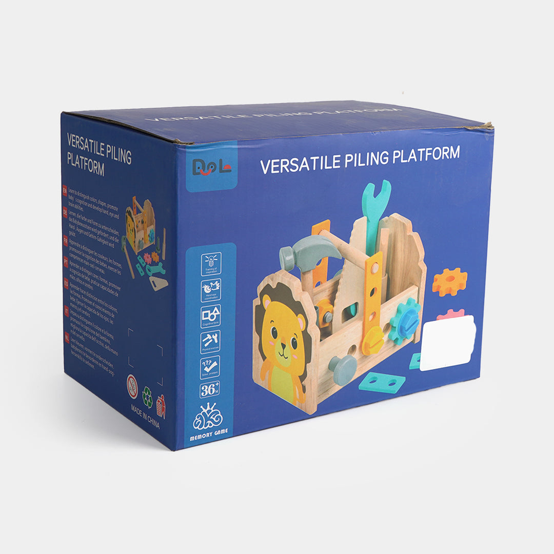 Wooden Toolbox Play Set for Kids