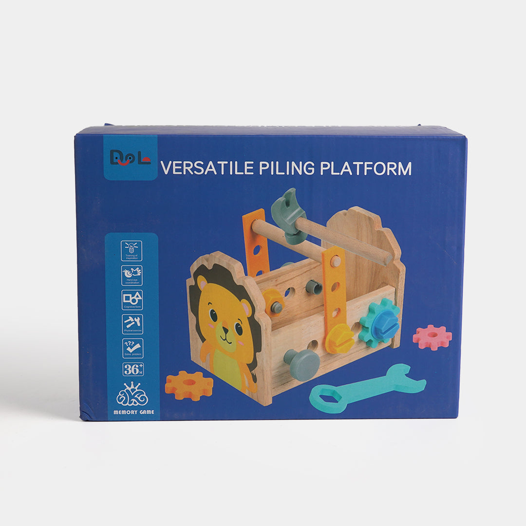 Wooden Toolbox Play Set for Kids
