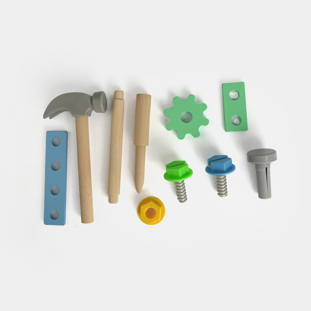 Wooden Toolbox Play Set for Kids