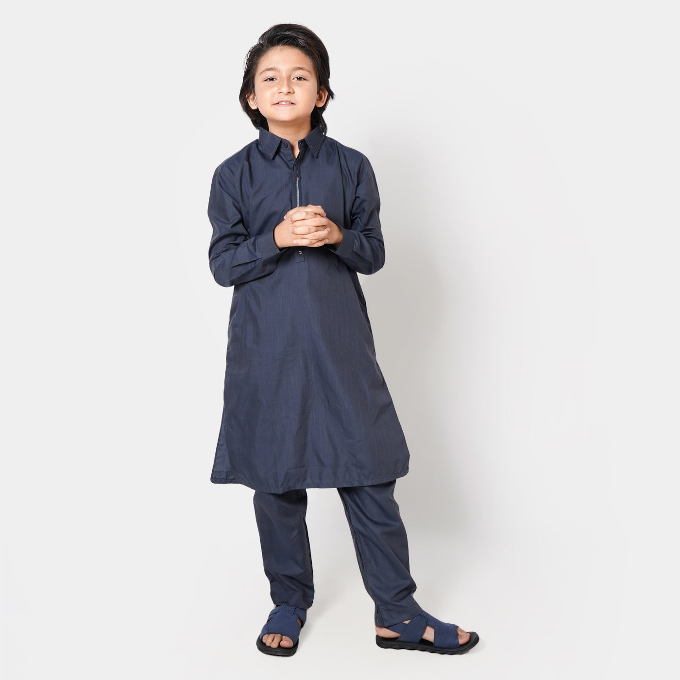 Boys Styling Suit Kurta Pajama 710 - CHARCOAL