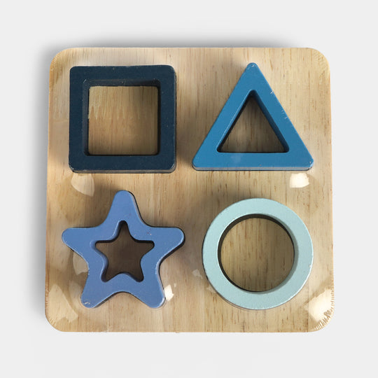 Wooden 4-Piece Shape Sorter Puzzle