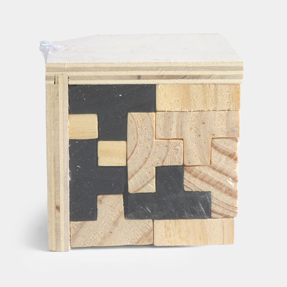 Wooden 3D Soma Cube Logic Puzzle Toy for Kids