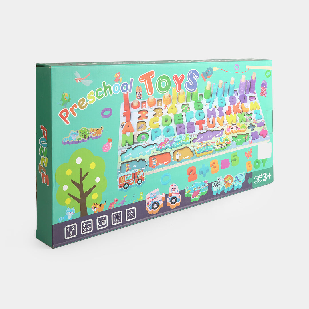 Wooden Educational Activity Board for Preschool Learning
