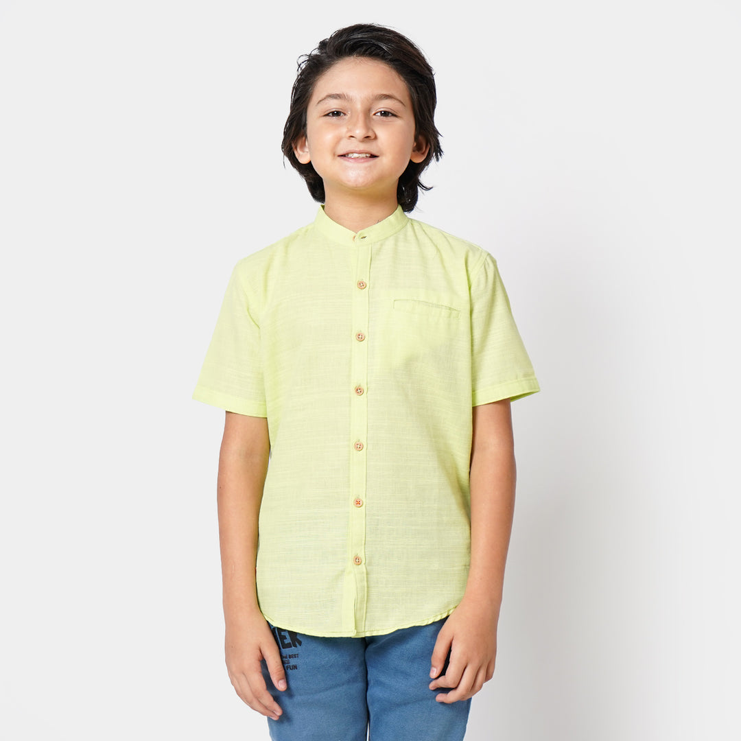 Boys Casual Shirt Sunny Lime - L/Green