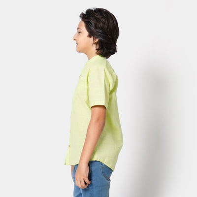 Boys Casual Shirt Sunny Lime - L/Green