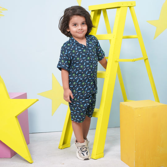 Boys Viscose Woven Suit Surf-NAVY