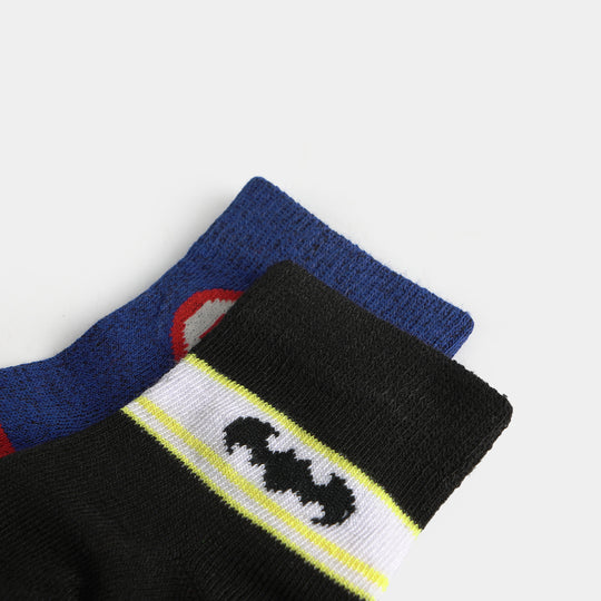 Infant Boys Cotton Sock Pack Of 2 Character-Blue.Black