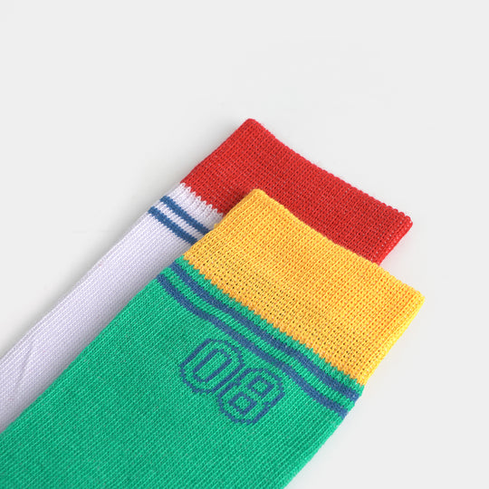 Infant Boys Cotton Sock Pack Of 2 No-08-Green.White