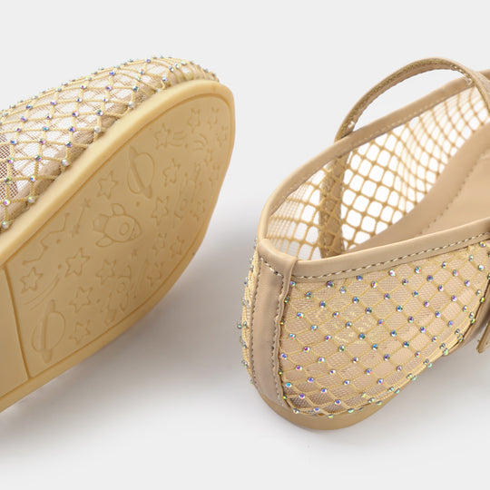 Girls Pumps BS-058-BEIGE