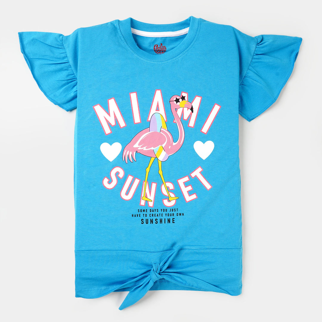 Girls T-Shirt H/S Miami Sunset - Hawaiian O