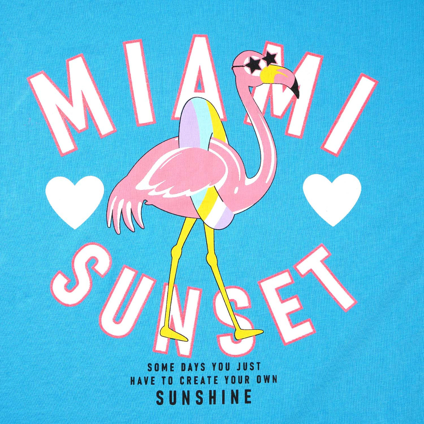 Girls T-Shirt H/S Miami Sunset - Hawaiian O