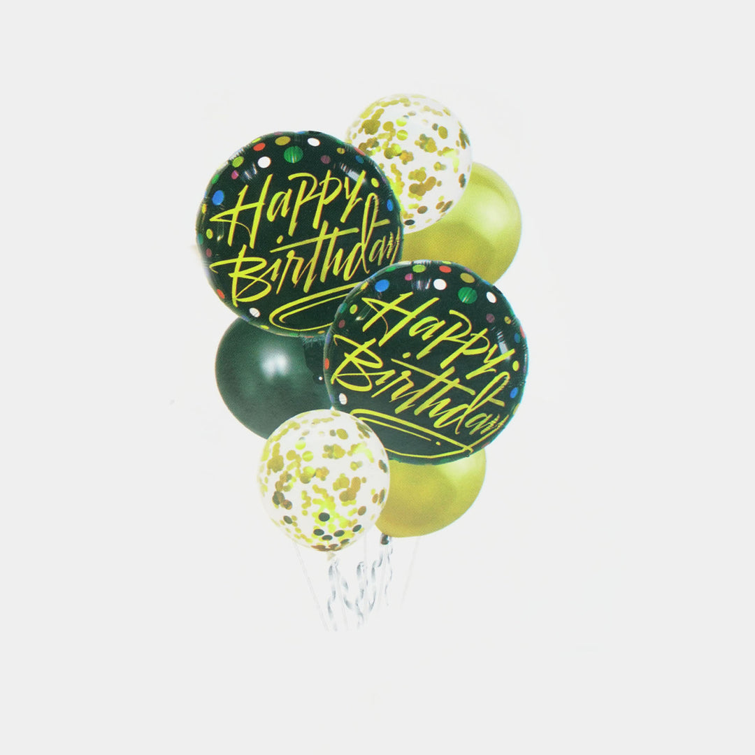 Happy Birthday Foil and Latex Balloon Bouquet Set