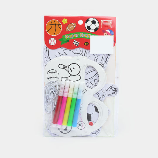 DIY Paper Mask & Character Cutout Coloring Set