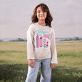 Girls Cotton Jersey T-Shirt London - Off White