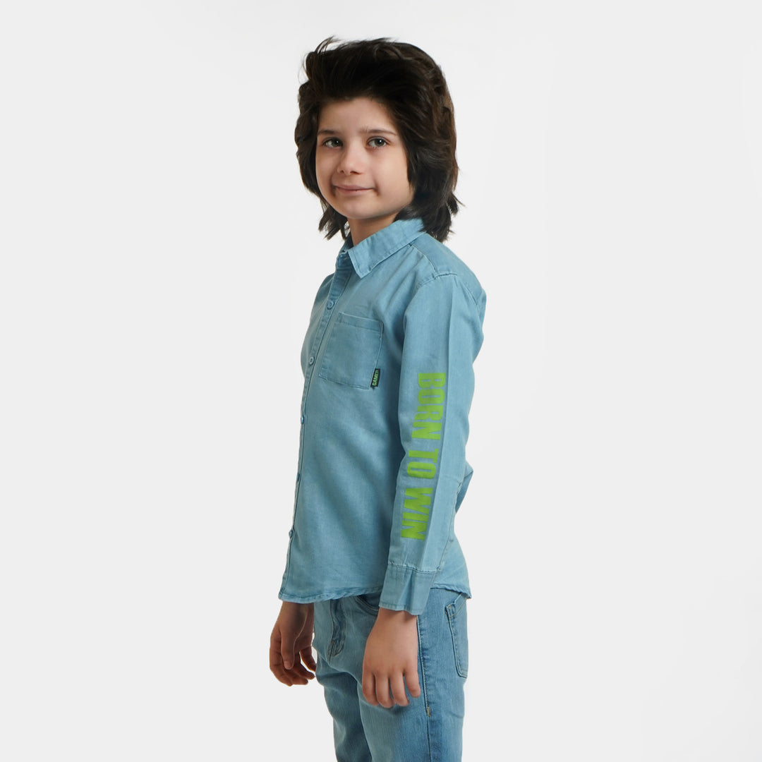 Boys Casual Shirt Gamer - Ice Blue