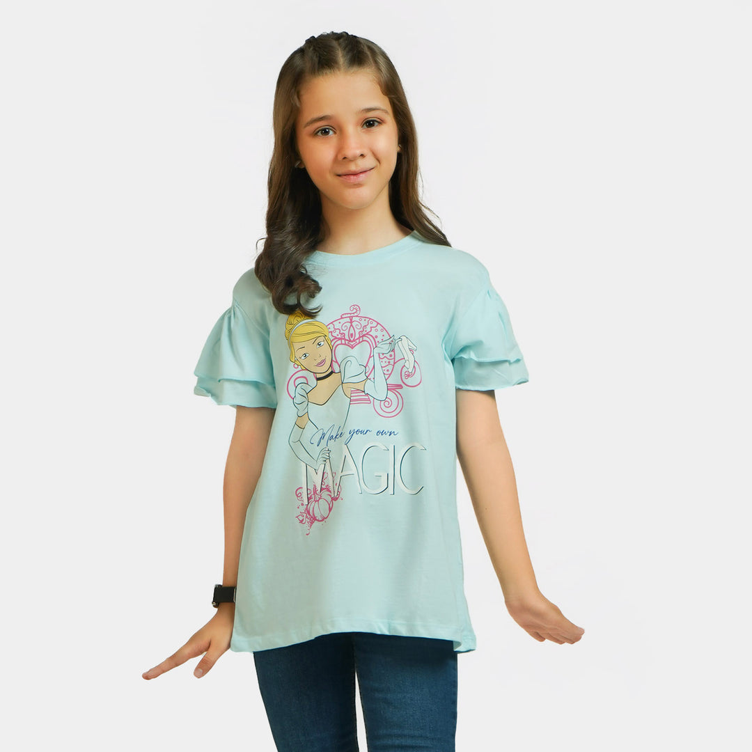 Girls Cotton T-Shirt - Salt/W/S