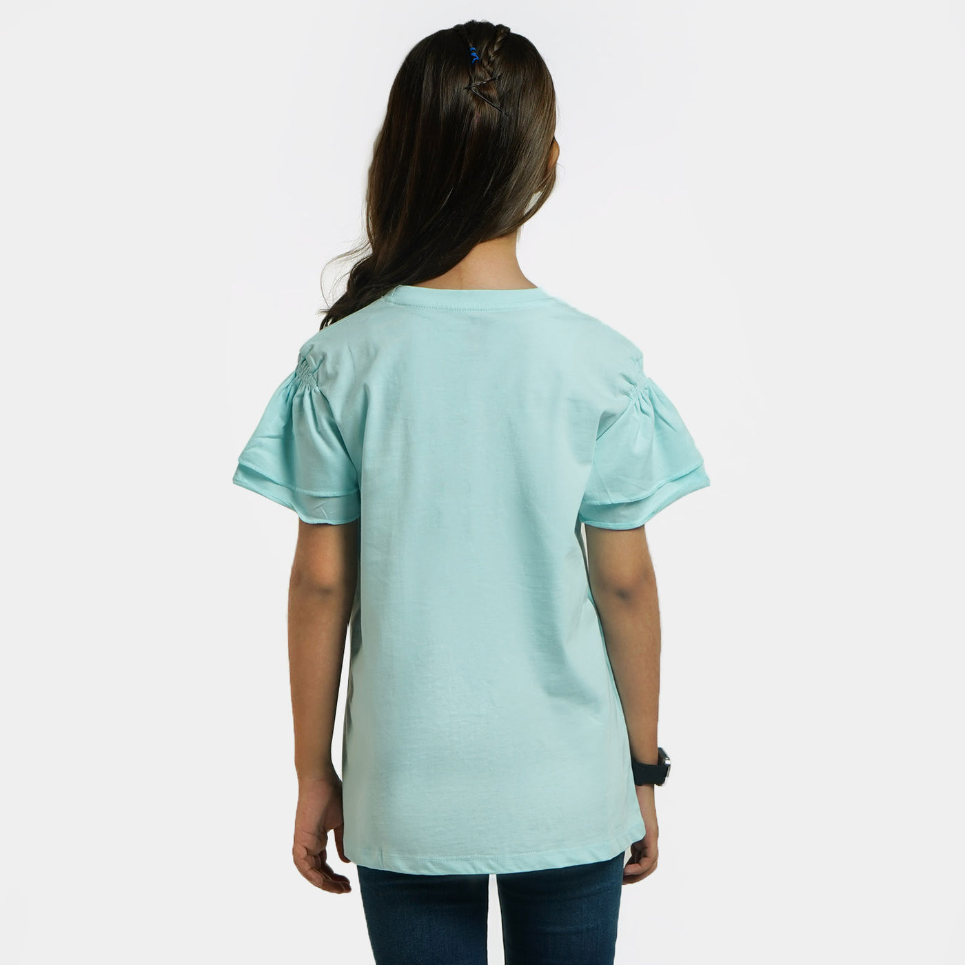 Girls Cotton T-Shirt - Salt/W/S