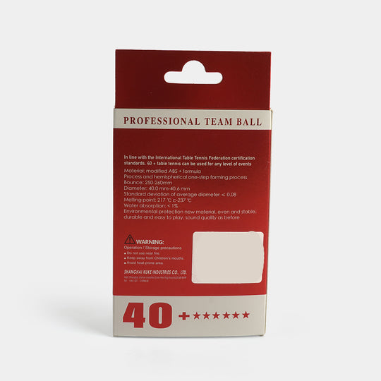 Professional Team Ball Table Tennis Balls (6 Pack)
