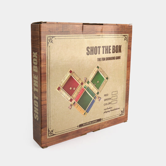 4-Player Wooden Tabletop Dice Game Set