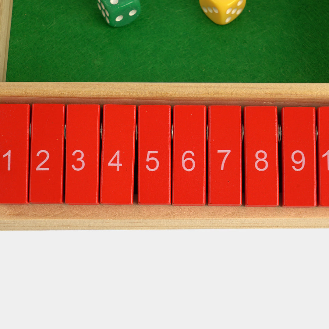4-Player Wooden Tabletop Dice Game Set