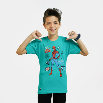 Boys Cotton T-Shirt Action Hero - Ceramic