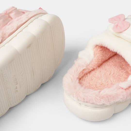 Girls Fur Slipper P-15-Pink