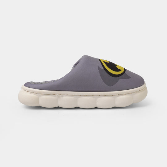 Boys Fur Slipper P-01-GREY