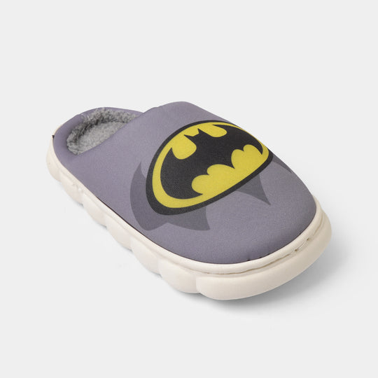 Boys Fur Slipper P-01-GREY