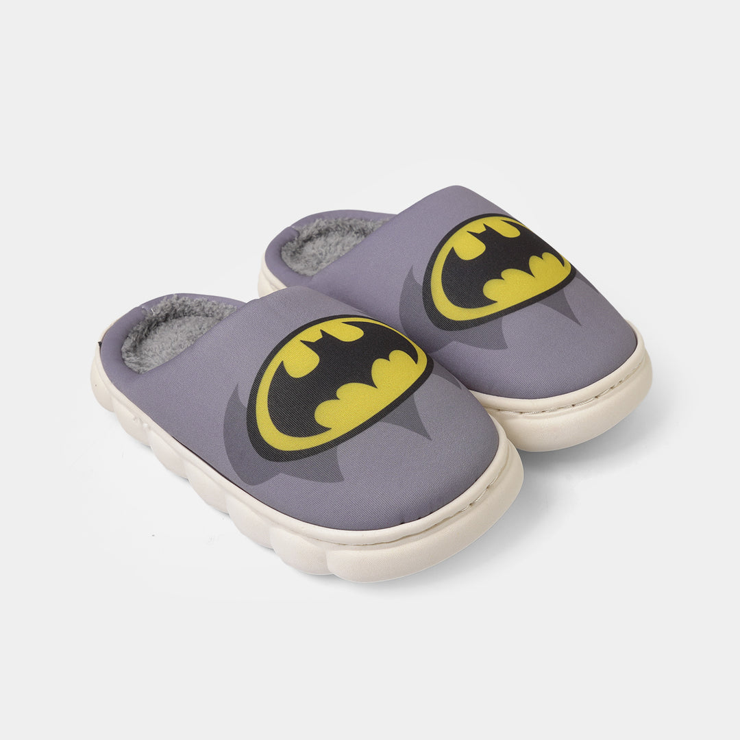 Boys Fur Slipper P-01-GREY