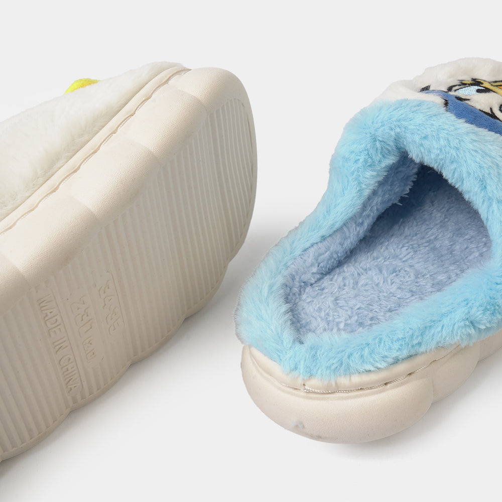 Boys Fur Slipper P-02-LT.Blue