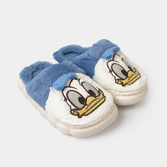 Girls Fur Slipper P-03-BLUE