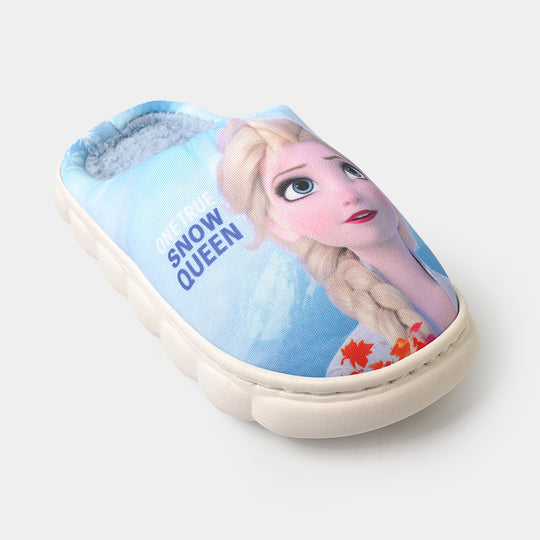 Girls Fur Slipper P-05-BLUE
