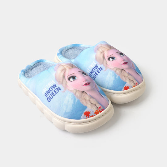Girls Fur Slipper P-05-BLUE
