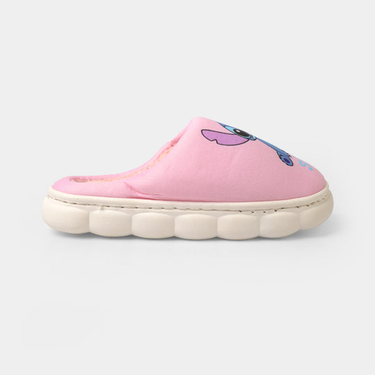 Girls Fur Slipper P-12-Pink