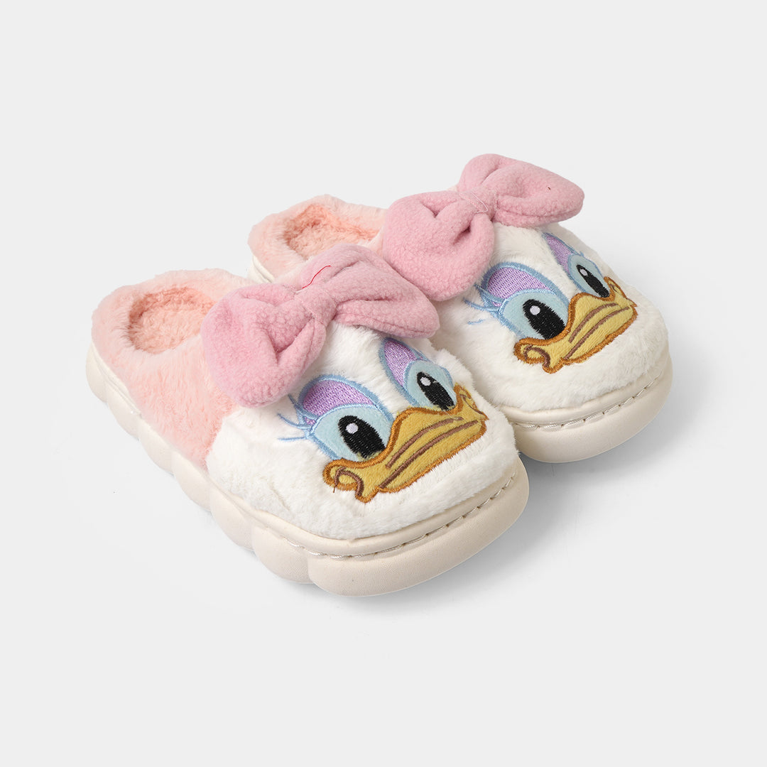 Girls Fur Slipper P-03-Pink