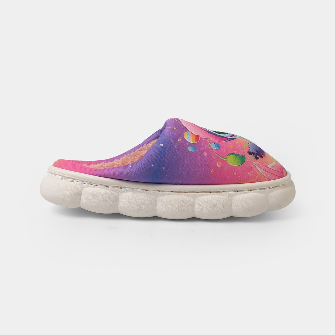Girls Fur Slipper P-06-Pink