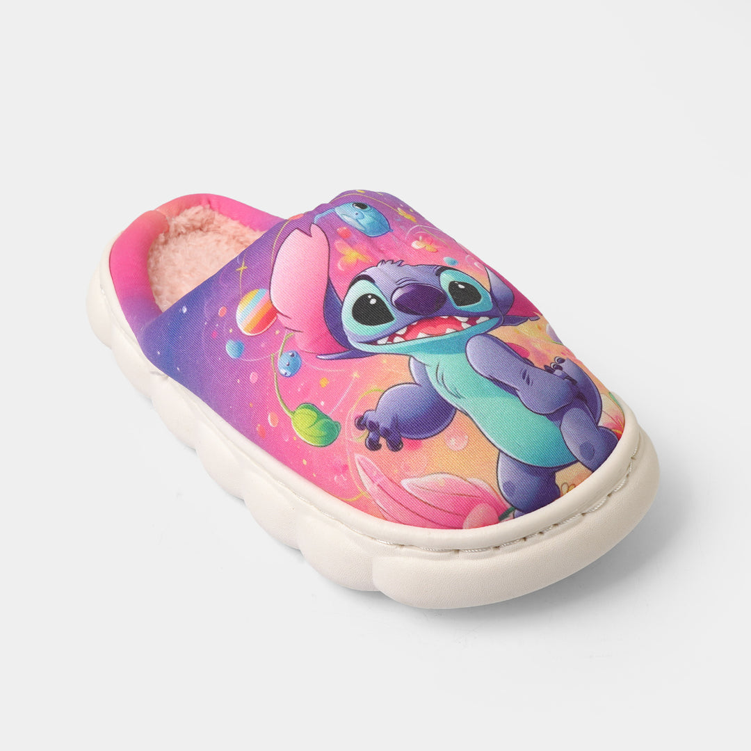 Girls Fur Slipper P-06-Pink
