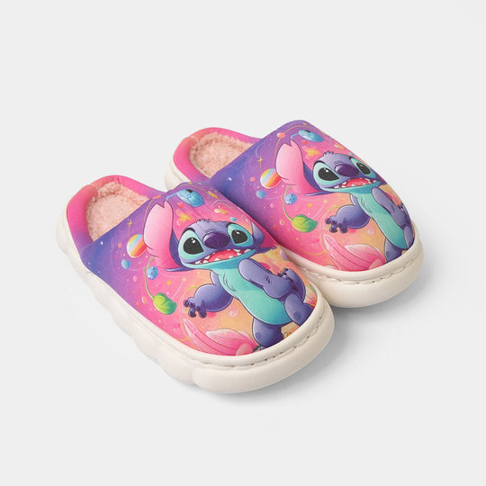 Girls Fur Slipper P-06-Pink
